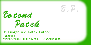 botond patek business card